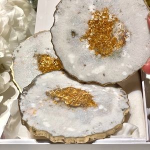 Agate Coasters 4 Set . Best Gift #chritsmas
